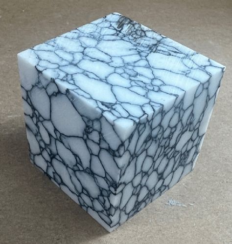 White with Black Web Tru-Stone Block Approx 1.6